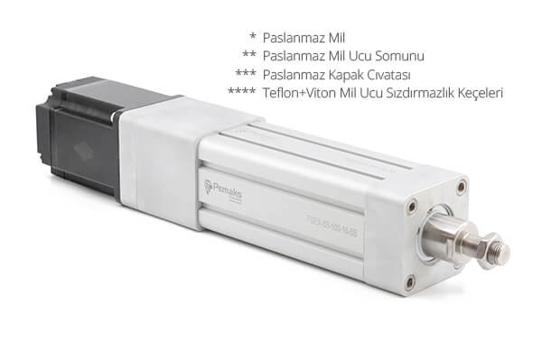 PSEX Ø40 ve Ø63 Gıdaya Uygun Elektrikli Silindir